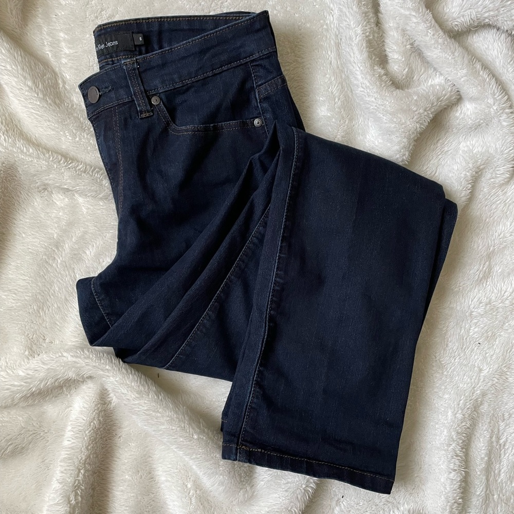Calvin Klein dark wash straight fit denim